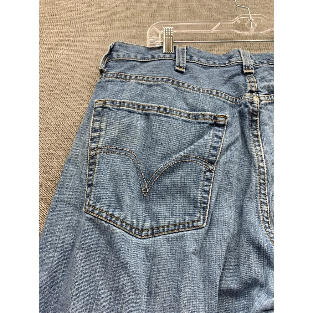 Levi's 505 Jeans Mens 33x32 Blue Denim Light Wash Mid Rise Regular Fit Straight